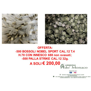 Offerta palla strike + 500 bossoli nobel sport